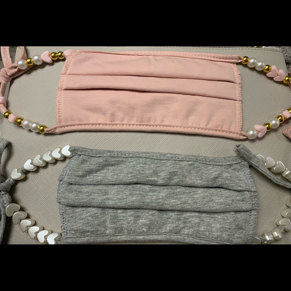 Stoney clover lane masks with beads- sparkling cider and gray